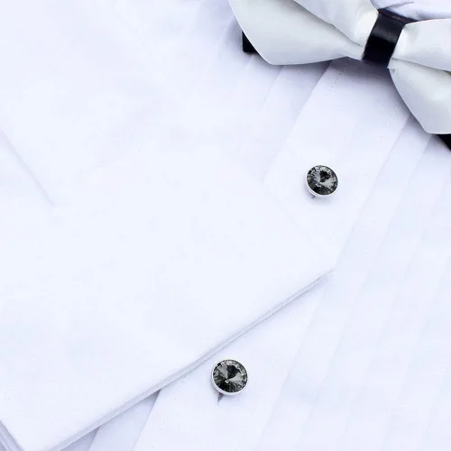 Miniatura 23 de HAWSON Gemelos para hombre con juego de tachuelas de camisa de 4/6 piezas, caja de regalo, joyería para hombre o accesorios para boda, fiesta