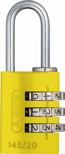 Miniatura 7 de ABUS 145/30 Candado de combinación no-TSA para maletas rígidas, equipaje, reajustable, color amarillo