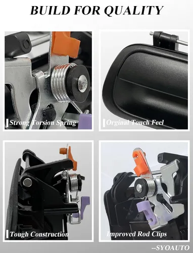 Miniatura 4 de SYOAUTO Manija de compuerta trasera para Toyota Tundra 2000-2006, manija de pestillo de compuerta trasera con orificio para llave que reemplaza #