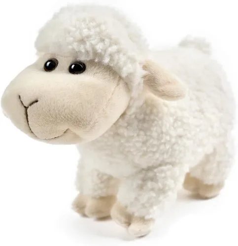 Miniatura 12 de Tiny Heart Peluche de oveja, juguete de peluche, cordero suave, regalo de cumpleaños para niños y niñas, juguetes de cordero blanco (de pie)