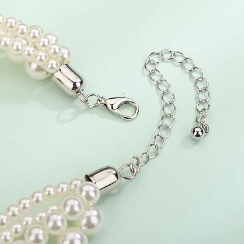 Miniatura 7 de Xerling Vintage 1920s Gatsby - Collares de perlas de imitación en capas, cadenas de perlas de imitación, collares de joyería de disfraz de flapper