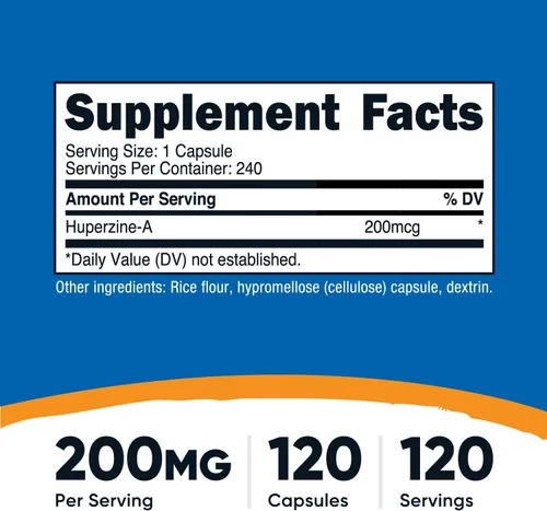 Miniatura 2 de Nutricost Cápsulas de Huperzina A 200 mcg, 240 Cápsulas - Sin OMG, Apto para Vegetarianos