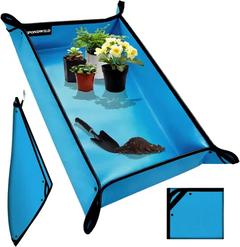 Miniatura 46 de Tapete grande de trasplante de plantas, tapete grueso impermeable para macetas, tapete de jardinería para suculentas, tapete portátil