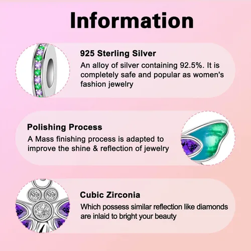 Miniatura 255 de Dije de girasol con diseño de estrella y luna y elefante para pulsera, collar de plata de ley 925, dijes de corazón de amor para mujer, regalo