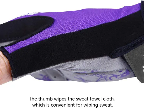 Miniatura 8 de DuShow Guantes de ciclismo para mujer, guantes de ciclismo acolchados de gel de medio dedo para mujer, ciclismo de montaña, carretera, ciclismo