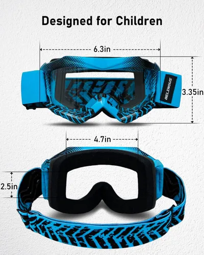Miniatura 2 de BELINOUS - Gafas de protección para niños para ATV, moto de cross, motocicleta, motocross MX, gafas de moto de cross para jóvenes para niños de 3 a