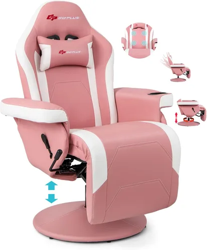 Miniatura 15 de POWERSTONE - Silla reclinable para videojuegos, silla de masaje de poliuretano con reposapiés, soporte para tazas, reposacabezas y bolsa lateral
