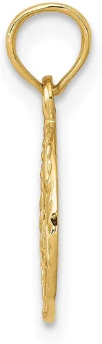 Miniatura 2 de Colgante de oro amarillo de 14 k con estrella de David en círculo, Metal, No es una piedra preciosa
