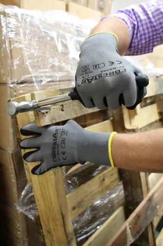 Miniatura 5 de Corestar Safety - Guantes de trabajo de microespuma de nitrilo con revestimiento de palma de nailon sin costuras