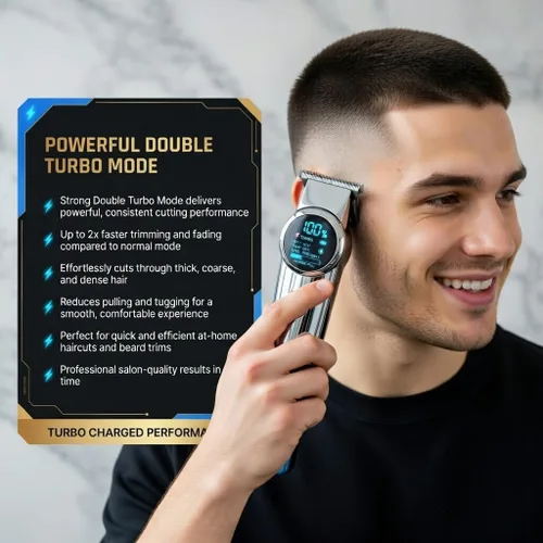 Miniatura 4 de Cortadora de pelo para hombres, recortadora de barba para hombres, juego de corte de pelo eléctrico inalámbrico, kit de aseo recargable