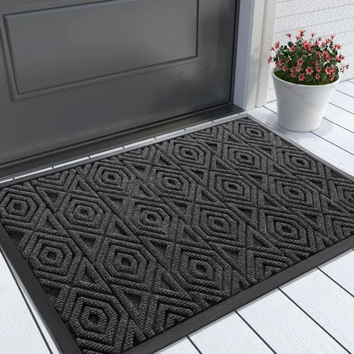 Miniatura 11 de Yimobra Alfombra para Puerta Delantera Exterior Entrada 29.5x17, Impermeable Resistente Alfombras Exteriores para Puerta Delantera, Alfombra