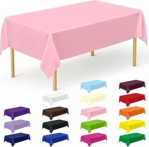 Miniatura 23 de Suministros de regreso a clases, 2 manteles de 108 x 54 pulgadas, manteles desechables coloridos para el primer día de escuela, rectangular