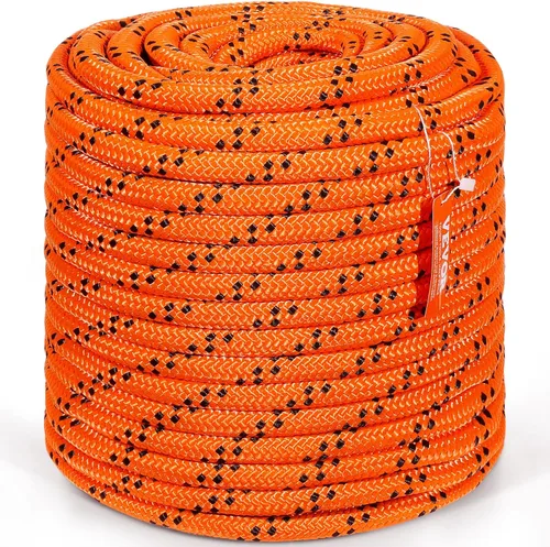 Miniatura 14 de VEVOR Cuerda de nailon trenzada, 3/16 pulgadas x 250 pies, 32 hebras, 720 LBS de resistencia a la rotura para exteriores, aparejo de árbol arborista