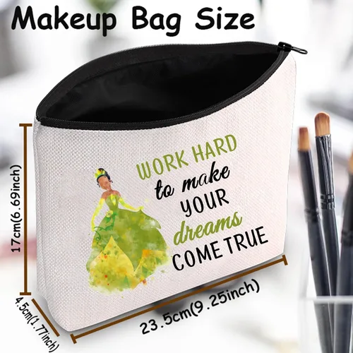 Miniatura 3 de TSOTMO Tiana - Regalo de princesa, mercancía de película de dibujos animados, regalo para fanáticos de las películas, bolsa de maquillaje