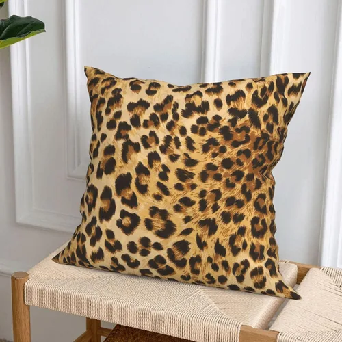 Miniatura 3 de Juego de 4 fundas de almohada con estampado de leopardo de 18 x 18 pulgadas para sofá, juego de 4 fundas de almohada cuadradas decorativas modernas