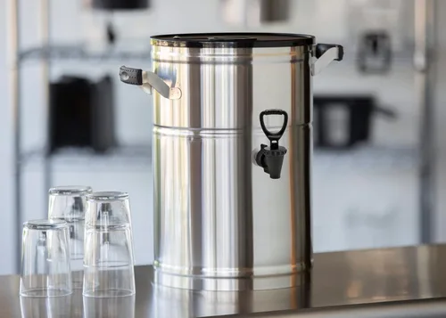 Miniatura 2 de Service Ideas ITS3GPL Urna de té redonda, acero inoxidable, NSF, 3 galones, cepillado