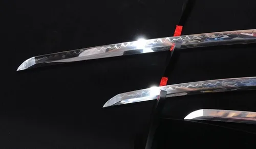 Miniatura 3 de Katana Wakizashi Tanto de arcilla japonesa forjada a mano, 3 piezas, corte real