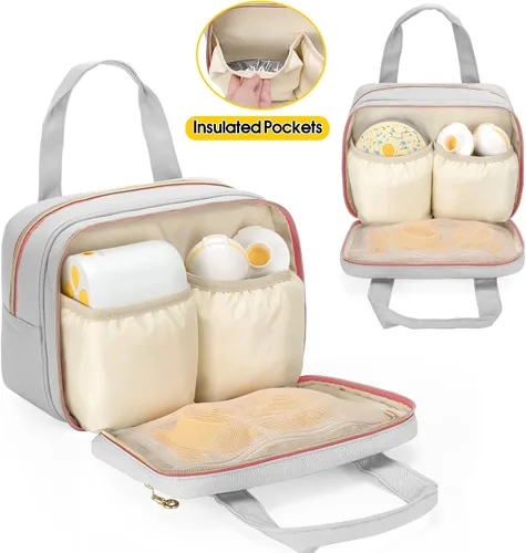 Miniatura 3 de Damero Bolsa para extractor de leche compatible con el extractor de leche eléctrico Medela, bolsa de transporte para extractor de leche