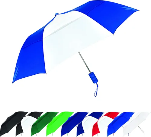 Miniatura 12 de STROMBERGBRAND UMBRELLAS Paraguas de viaje plegable y compacto de 42 pulgadas con ventilación, resistente y duradero, ligero, para lluvia, viento