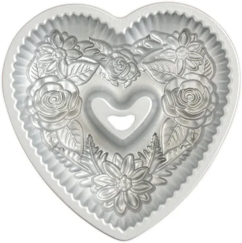 Miniatura 6 de Nordic Ware Wildflower Heart Bundt, 6 tazas, caramelo