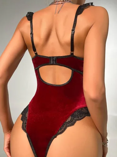 Miniatura 5 de HHX Lencería sexy para mujer, body de encaje, trajes de cuerpo, ropa moldeadora, red de pesca, camisones de muñeca bebé, peluches y camisetas