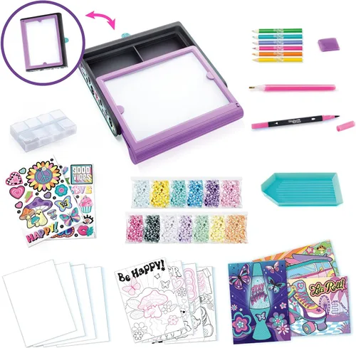 Miniatura 5 de Kit de pintura de diamantes - Estuche de luz Canal Toys Diamant'Art OFG 300, arte de diamantes morados