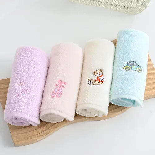 Miniatura 5 de sense gnosis Toallas faciales de algodón 100% para niños, toallas de tocador para juego de toallas de baño, toallas bordadas para niños y paños