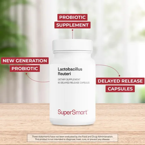 Miniatura 3 de Supersmart - Lactobacillus Reuteri 5 Billion CFU per Day - Probiotic Supplement Non-GMO & Gluten Free - 60 DR Capsules