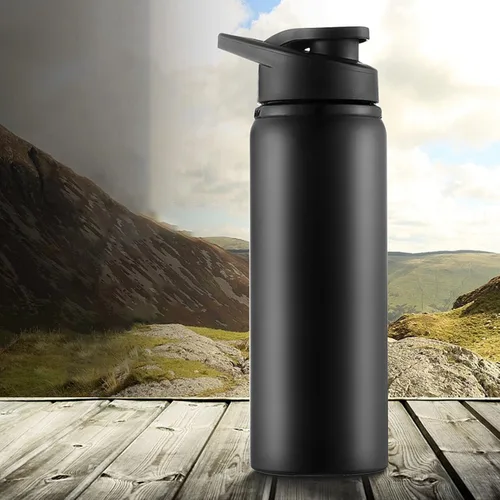 Miniatura 8 de Botella de agua deportiva de 24 onzas, botella de agua de metal de acero inoxidable para hombres, mujeres y niños, a prueba de fugas, botella