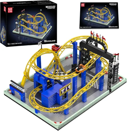Mould King 11020 Whirlwind Coaster - Juego de construcción de montaña rusa, 1707 piezas, modelo de montaña rusa, kit de construcción motorizado de