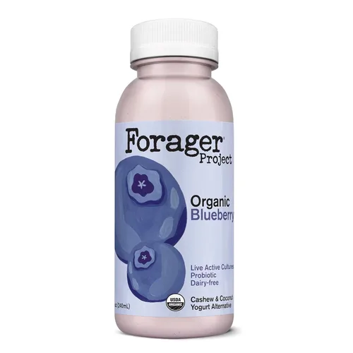 FORAGER PROJECT Yogur bebible orgánico de anacardos y arándanos, 8 FZ