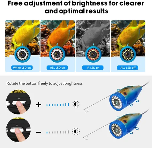 Miniatura 4 de Fishing Camera with Monitor ice Fishing Camera Underwater 1000TVL,98ft/30m Cable for Lake Kayak Boat Saltwater Fishing