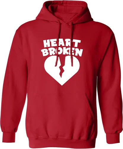 zerogravitee Sudadera con capucha para adultos con corazón roto