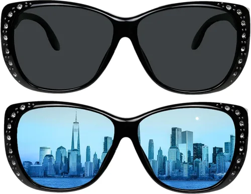 Miniatura 4 de Gafas de sol que se ajustan sobre gafas para mujer, protección UV, polarizadas y HD Vision Fitover
