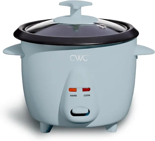 COOK WITH COLOR Arrocera de 6 tazas de 300 W, cocción sin esfuerzo y perfectamente, cocina 3 tazas de arroz crudo para 6 tazas de arroz cocido, azul