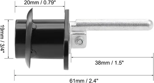 Miniatura 2 de uxcell Cerradura de émbolo del gabinete del armario del escritorio del cajón, diámetro del cilindro de 3/4" longitud del cilindro 13/16", superficie