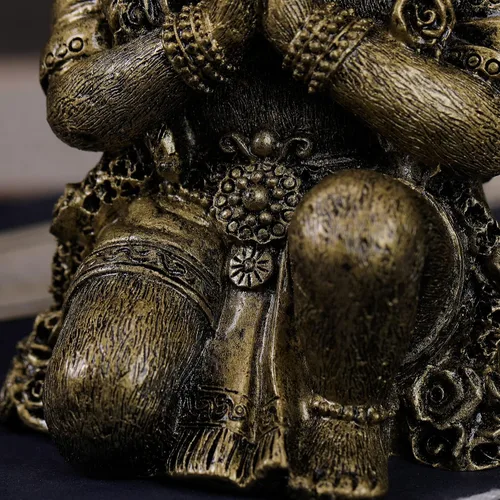 Miniatura 4 de Estatua hindú del Señor del Dios Volador-Hanuman - Figura mitológica Hanuman para el hogar Templo Mandir Decoración Estatua de mesa