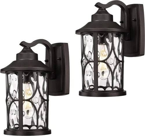 Miniatura 9 de zeyu 2 unidades de luces de aplique de pared para exteriores, luces modernas de granja para porche de casa, aluminio fundido en acabado blanco