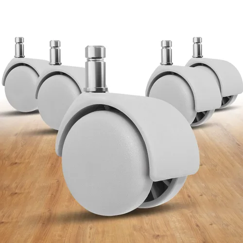 Ruedas para silla de juego, rodamiento suave y seguro para todos los pisos, incluyendo madera dura y alfombra, juego de 5, ruedas de 2 pulgadas