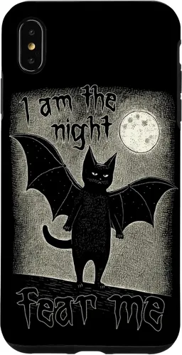 Miniatura 7 de Funda para iPhone 15 I Am The Night Fear Me Cute Black Cat Bat Punk Goth Grunge