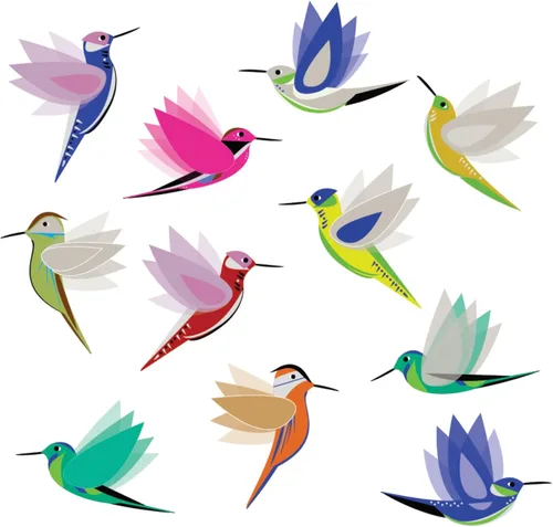 Miniatura 10 de 12 adhesivos para ventanas de colibrí para seguridad de vidrio en ventanas, puertas y paneles transparentes. Calcomanías de ventana para evitar