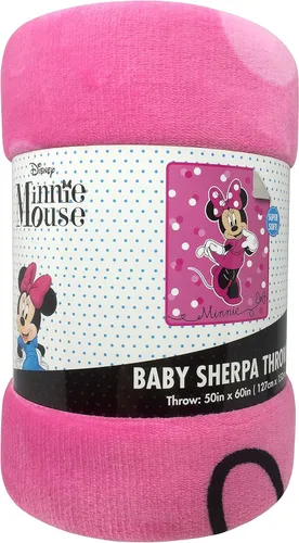 Miniatura 3 de Jay Franco - Mantas de sherpa para niños Rosa - Minnie Mouse