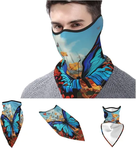 Miniatura 7 de Máscara de cuello para hombres y mujeres, protección solar UV, resistente al viento, bandana jirafa arco iris, cubierta facial, bufanda
