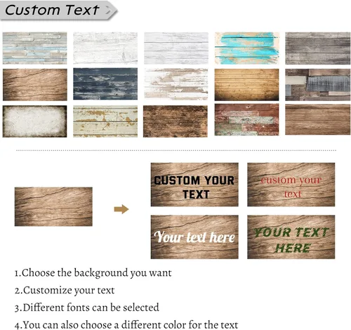 Miniatura 4 de LZIMU Letreros personalizados para pared, impresiones en lienzo personalizadas con tu texto, letrero familiar, arte de pared para decoración rústica