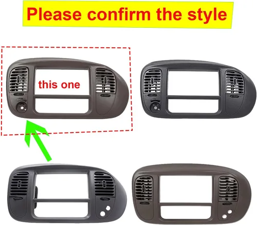 Miniatura 3 de Conjunto de bisel para panel de radio del salpicadero central compatible con Ford F-150 Expedición 97-03 Radio salpicadero central bisel panel