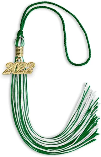 Miniatura 333 de Endea Graduation - Borla de doble color mixto con fecha dorada (negro/dorado antiguo, 2021)