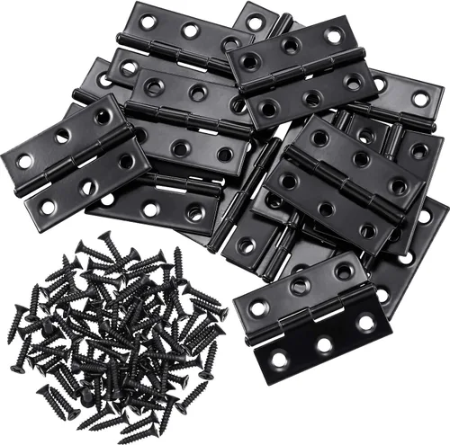 Miniatura 7 de Boao 16 bisagras de puerta pequeñas de acero inoxidable plegables a tope para muebles del hogar, herrajes para puerta de gabinete de piano con 96