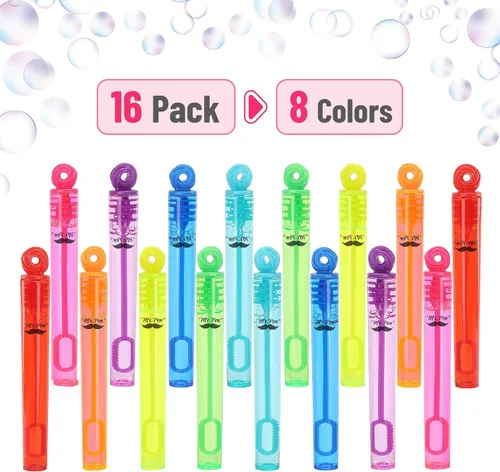 Miniatura 2 de Mr. Pen - Varitas de burbujas mini, 10 cm, paquete de 16, burbujas mini coloridas para regalos de fiesta para niños, regalos de fiesta con burbujas