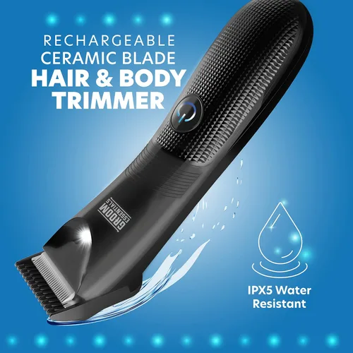 Miniatura 2 de Groom Essentials - Cortadora de pelo recargable, afeitadora de pelo corporal con cuchillas de cerámica, guía de corte ajustable de 3 ajustes