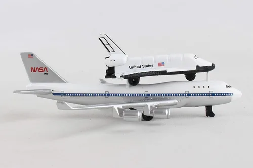 Miniatura 4 de Daron Space Mission - Juego de juguetes Boeing 747 y transbordador espacial, auténticas representaciones de naves espaciales, juegos empaquetados